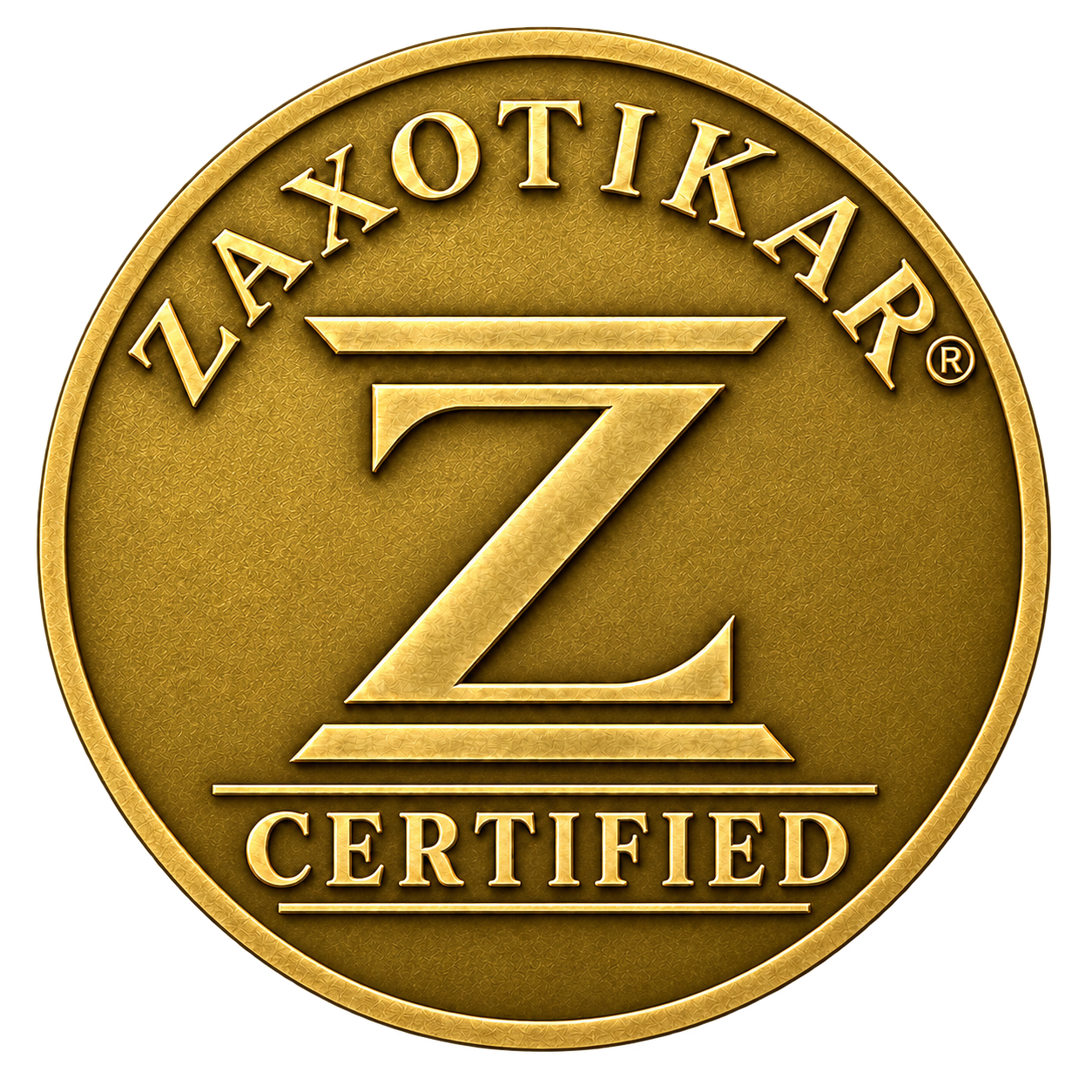 ZAXOTIKAR Certified medal
